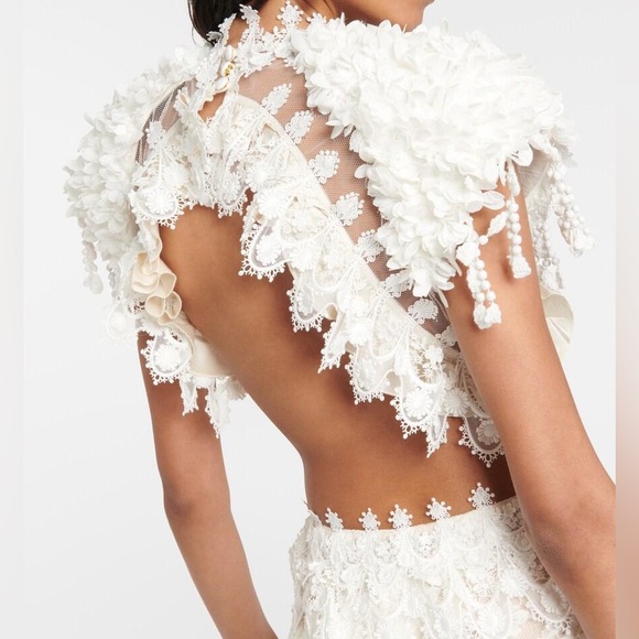 NEW Zimmermann Wonderland Lace Frill Gown AU2 - Picture 5 of 14